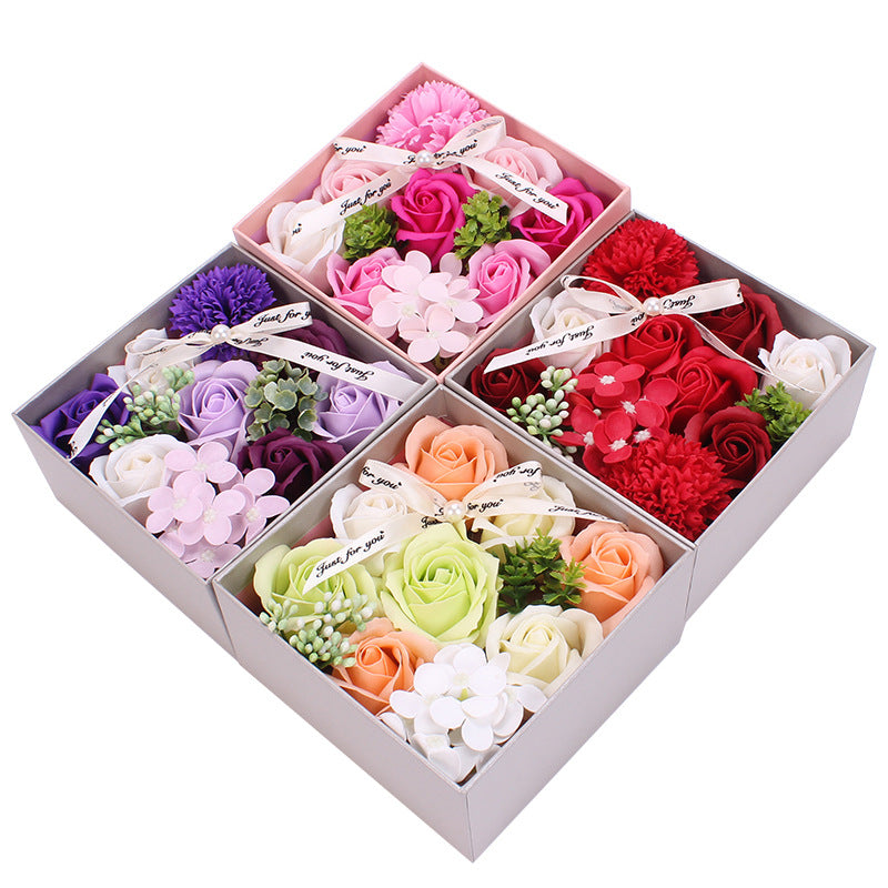 Geschenkbox Seifenblumen in verschiedenen Farben, inkl. Geschenkverpackung