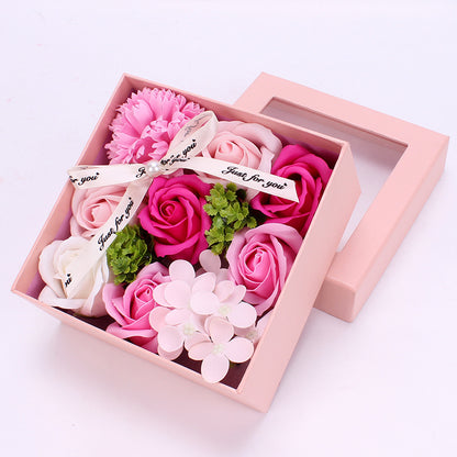 Geschenkbox Seifenblumen in verschiedenen Farben, inkl. Geschenkverpackung