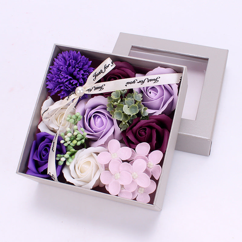 Geschenkbox Seifenblumen in verschiedenen Farben, inkl. Geschenkverpackung