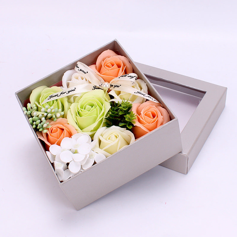 Geschenkbox Seifenblumen in verschiedenen Farben, inkl. Geschenkverpackung