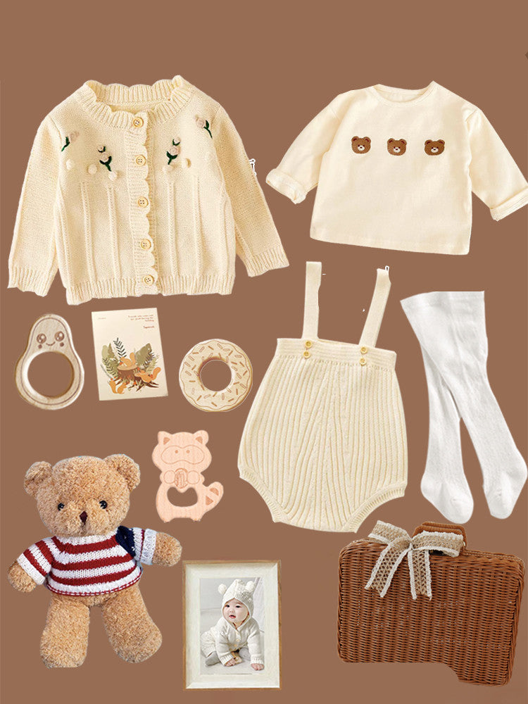 Wunderschönes Baby Geschenkset in Naturtönen