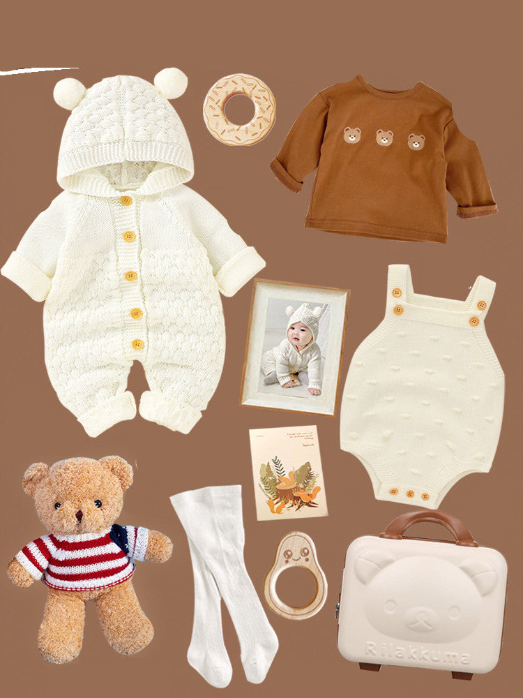Wunderschönes Baby Geschenkset in Naturtönen