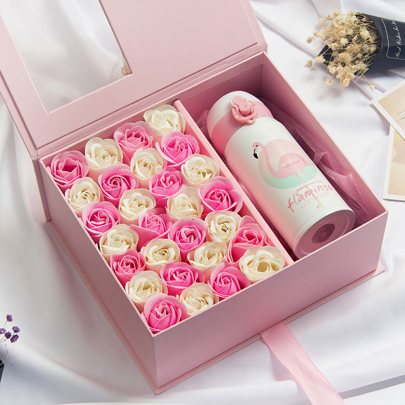 Geschenkbox Damen - Set mit Thermoflasche oder Handseife