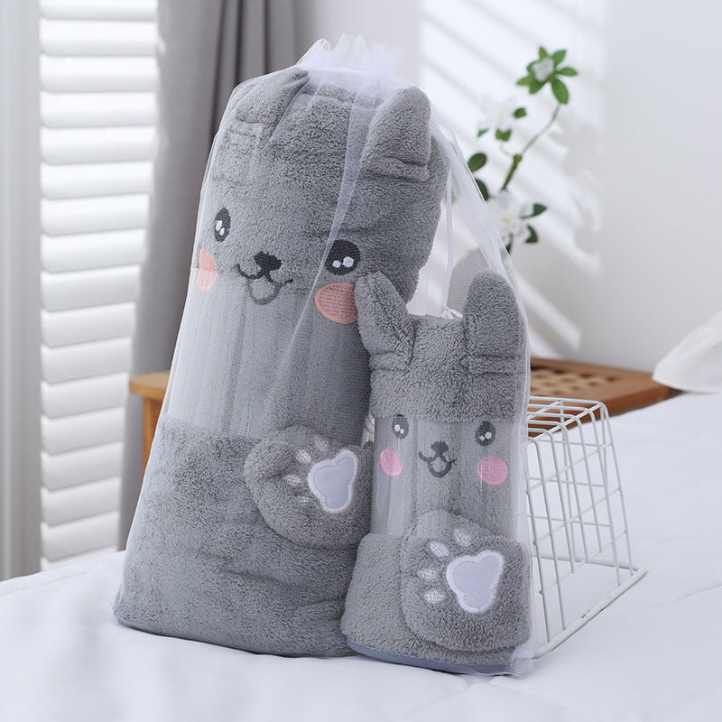 Kuscheliges Eltern-Kind Badetuch Set