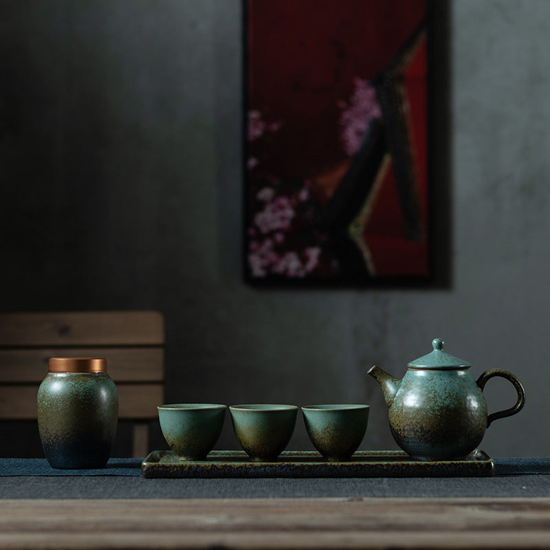 Exklusives Kung-Fu Keramik Geschenk Teeset