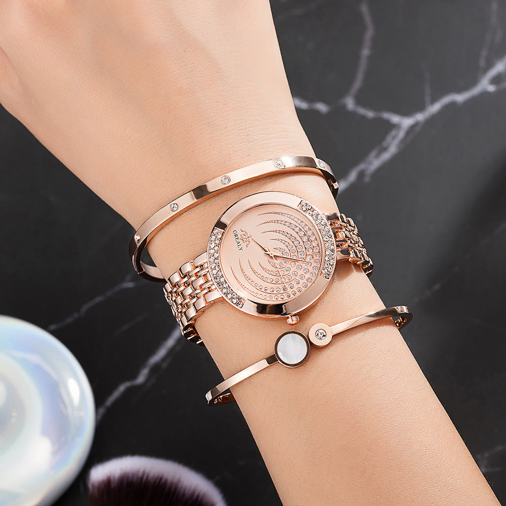 Edles Geschenkset - Damenuhr, Damenarmband