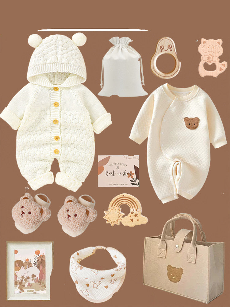 Wunderschönes Baby Geschenkset in Naturtönen