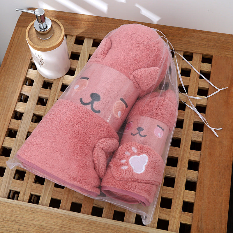 Kuscheliges Eltern-Kind Badetuch Set