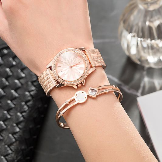 Edles Geschenkset - Damenuhr, Damenarmband, Halskette
