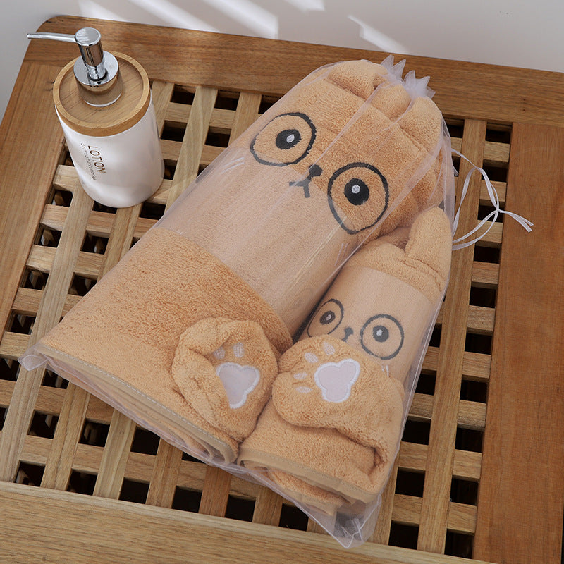 Kuscheliges Eltern-Kind Badetuch Set