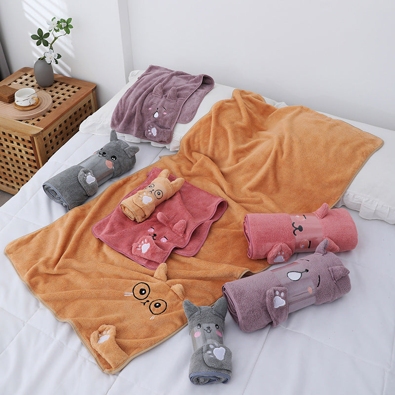 Kuscheliges Eltern-Kind Badetuch Set