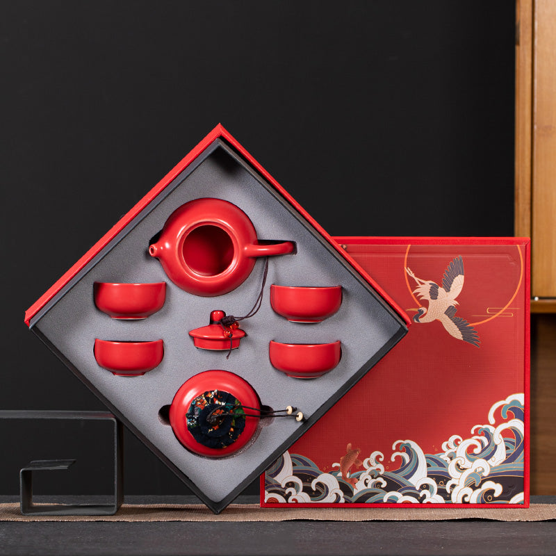 Exklusives Keramik Kung-Fu Teeset
