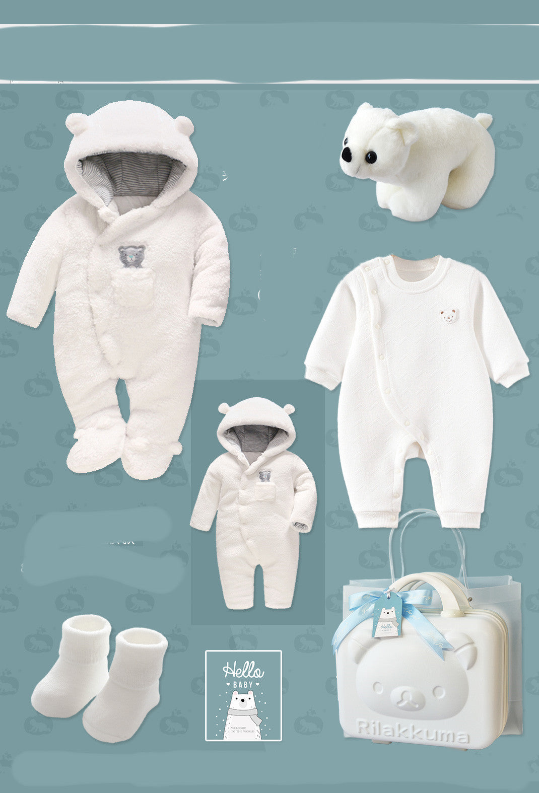 flauschiges Newborn Geschenkset mit praktischen Geschenkkoffer