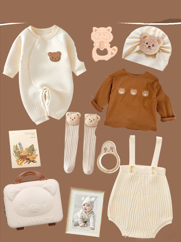 Wunderschönes Baby Geschenkset in Naturtönen