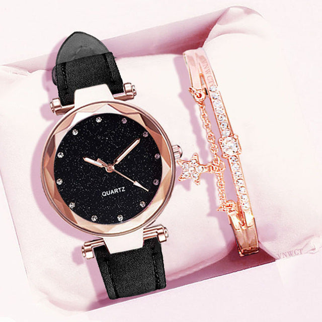 Edles Geschenkset - Damenuhr, Damenarmband