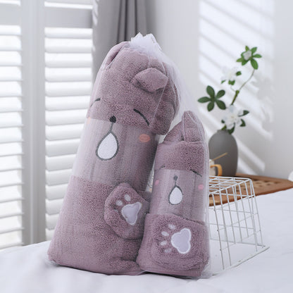 Kuscheliges Eltern-Kind Badetuch Set
