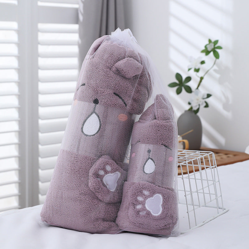 Kuscheliges Eltern-Kind Badetuch Set